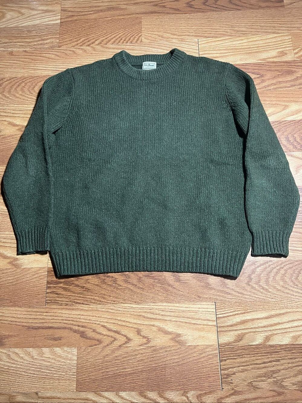 L.L.Bean Mens Lambswool Knit Crewneck Sweater XL